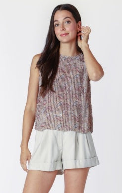 Pleated Top - Paisley