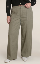 Load image into Gallery viewer, Twill Wide Leg Pant - Washed Khaki