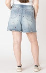 Load image into Gallery viewer, Frayed Hem Embroidered Denim Short - Dex