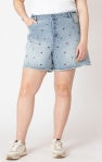 Load image into Gallery viewer, Frayed Hem Embroidered Denim Short - Dex