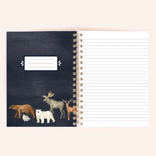 Load image into Gallery viewer, PNW Animals Spiral Notebook | 150 Lined Pages