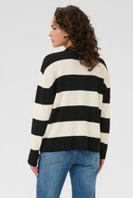 Load image into Gallery viewer, KAlizza Polo Knit - Black/Turtledove - Kaffe