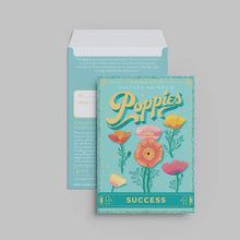 Load image into Gallery viewer, Vintage Rainbow Poppies (Success)- Floriography Seed Packet