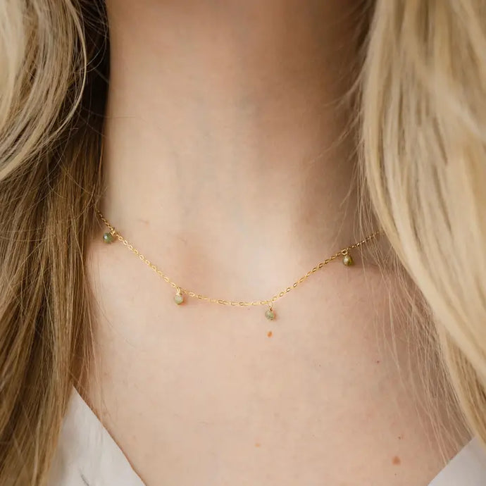 Primrose Green Necklace - 14K Gold Fill