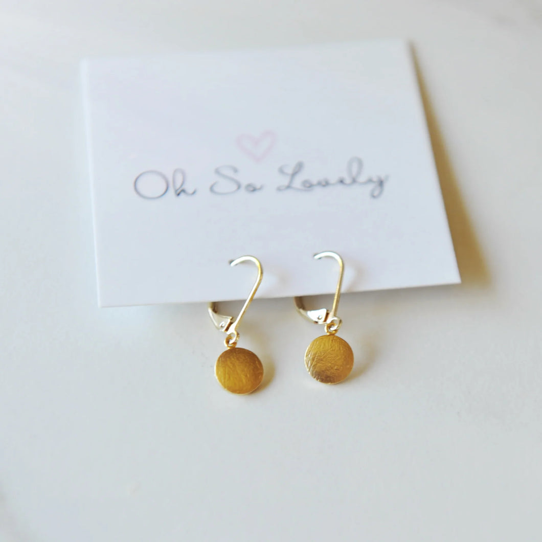 Rosalind Textured Lever Back Earrings - Oh So Lovely