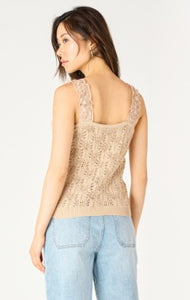 Ruffed Trim Tank - Deep Taupe