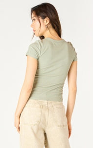 Ribbed Tee - Sage