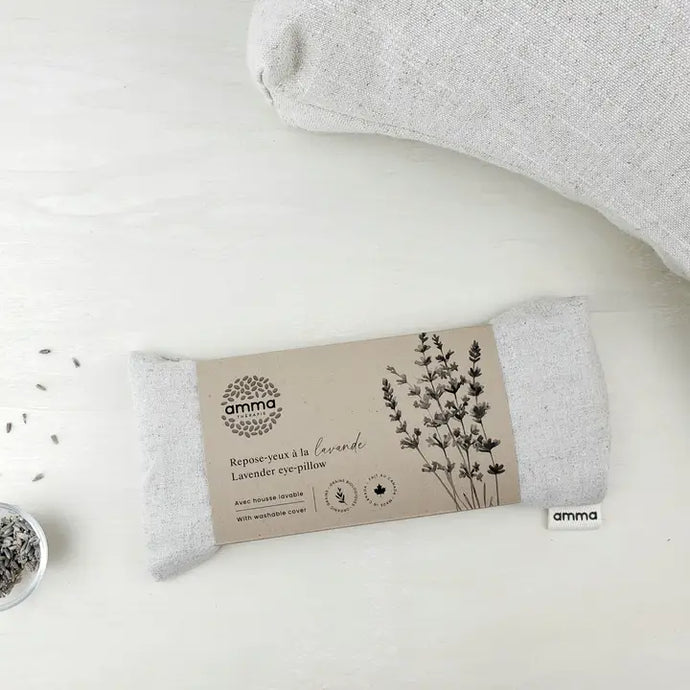 Lavender Eye Pillow with Washable Cover - Sand