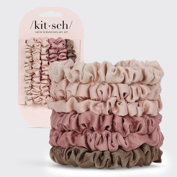 Ultra Petite Satin Scrunchie - Terracotta - Kitsch