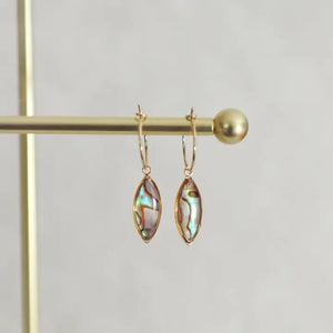 Florence Abalone Shell Hoops - Oh So Lovely