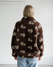 Load image into Gallery viewer, Sherpa Jacket - Brown With Floral - Brunette The Label