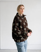 Load image into Gallery viewer, Sherpa Jacket - Brown With Floral - Brunette The Label