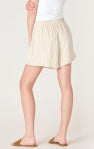 Trouser Shorts - White/Tan Stripe