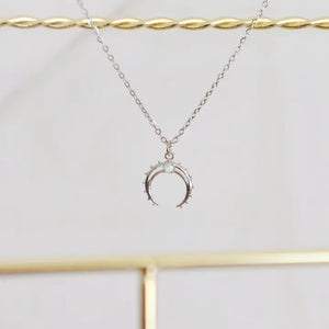 Opal Crescent Moon Necklace - Oh So Lovely