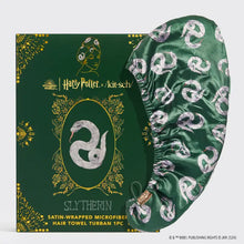 Load image into Gallery viewer, Harry Potter Satin Hair Towel - Slytherin - Kitsch