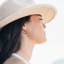 Load image into Gallery viewer, Small Hammered Silver Hoops