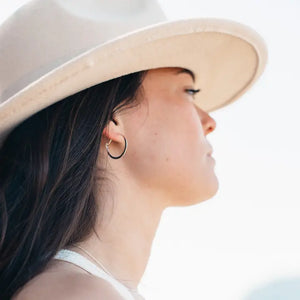 Small Hammered Silver Hoops
