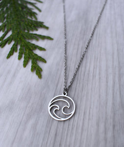 Vitamin Sea ~ Ocean Waves Stainless Steel Necklace