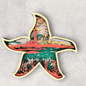 Wood Layered Starfish - Havana Art