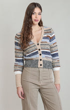 Load image into Gallery viewer, Melange Striped Cardigan