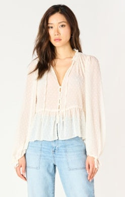 Swiss Dot Blouse - Off White