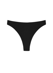 High Rise Thong Underwear - Black - Huha