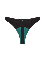 Load image into Gallery viewer, High Rise Thong Underwear - Black - Huha