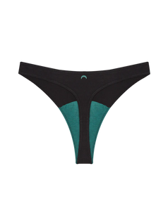 High Rise Thong Underwear - Black - Huha