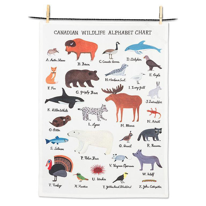 Wildlife Alphabet Kitchen Towel - Abbott