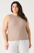Load image into Gallery viewer, Waffle Knit Tank Top - Stone - Curvy