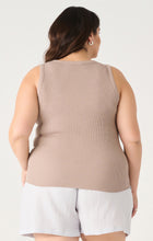 Load image into Gallery viewer, Waffle Knit Tank Top - Stone - Curvy