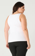 Load image into Gallery viewer, Square Neck Tank White - Curvy