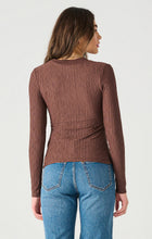 Load image into Gallery viewer, Cocoa Textured Twist Front Top