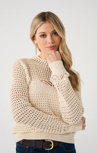 Ecru Crochet Sweater