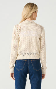 Ecru Crochet Sweater