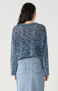 Indigo Crochet Sweater