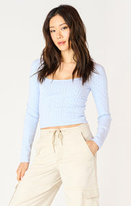 Eyelet Long Sleeve Top