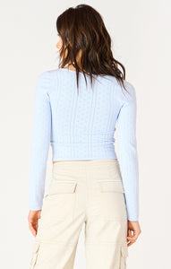 Eyelet Long Sleeve Top