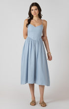 Load image into Gallery viewer, V Waist Maxi Dress - Light Denim Blue