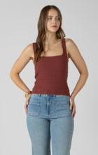 Load image into Gallery viewer, Square Neck Textured Tank - Burnt Sienna