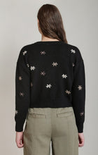 Load image into Gallery viewer, Embroidered Flower Cardigan - Black