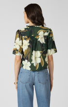 Load image into Gallery viewer, Button Front Ruffle Trim Blouse - Palm Blossom