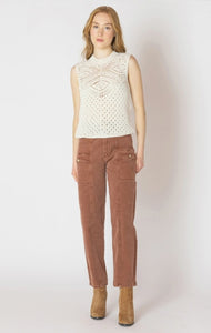 Patterned Pointelle Sweater Vest