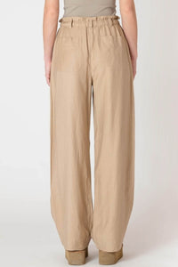 Wide Leg Flowy Pants - Safari