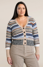 Load image into Gallery viewer, Melange Striped Cardigan