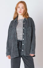 Load image into Gallery viewer, Knit Denim Jacket - Washed Black