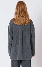 Load image into Gallery viewer, Knit Denim Jacket - Washed Black