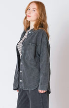 Load image into Gallery viewer, Knit Denim Jacket - Washed Black