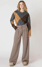 Load image into Gallery viewer, Wide Leg Knit Trouser - Dark Taupe