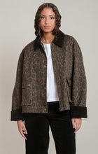 Load image into Gallery viewer, Leopard Denim Jacket